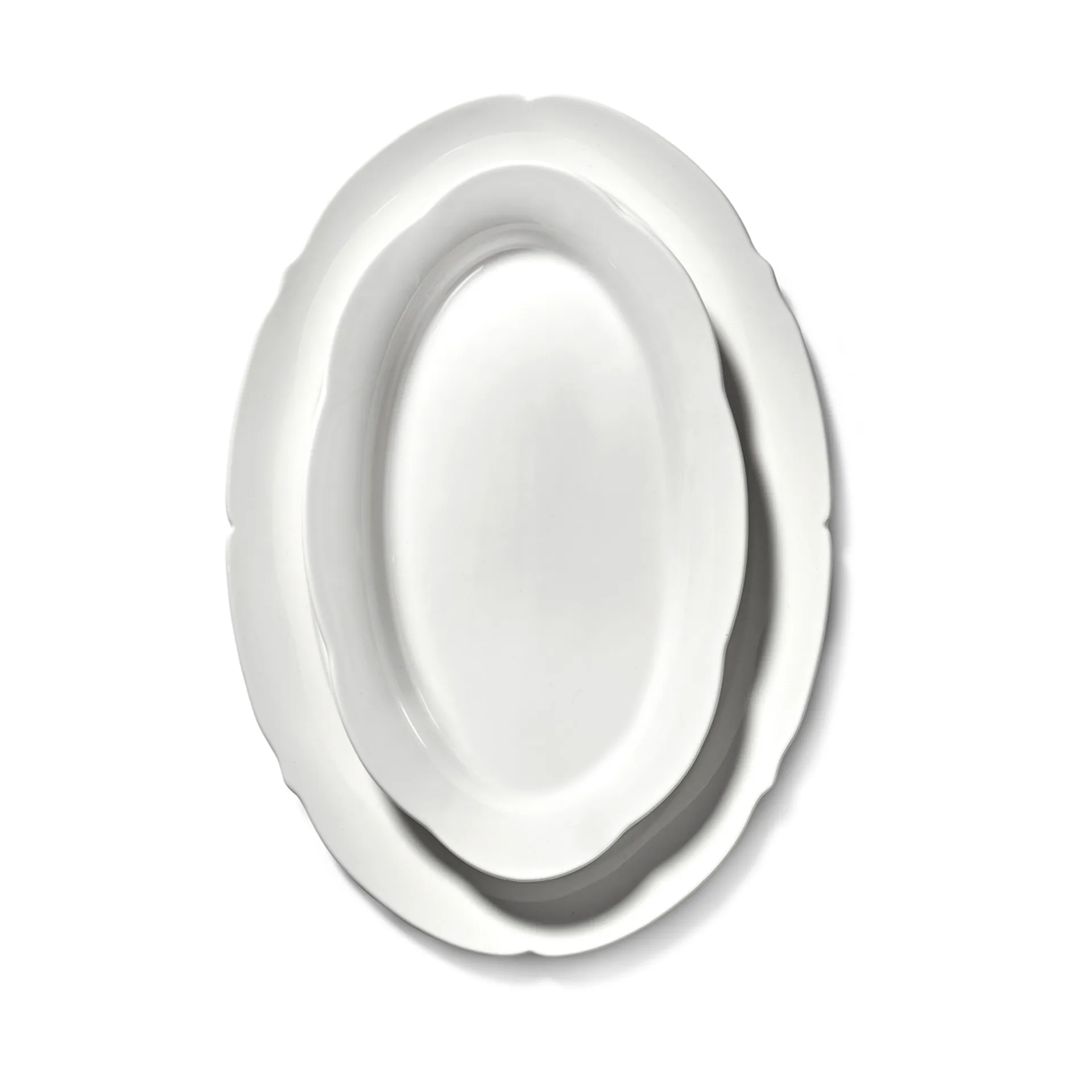 Silhouette oval plate L 21x30 cm 4-pack, White Serax