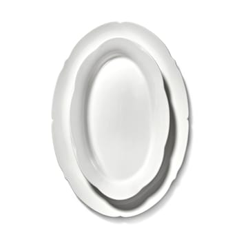 Silhouette oval plate L 21x30 cm 4-pack - White - Serax