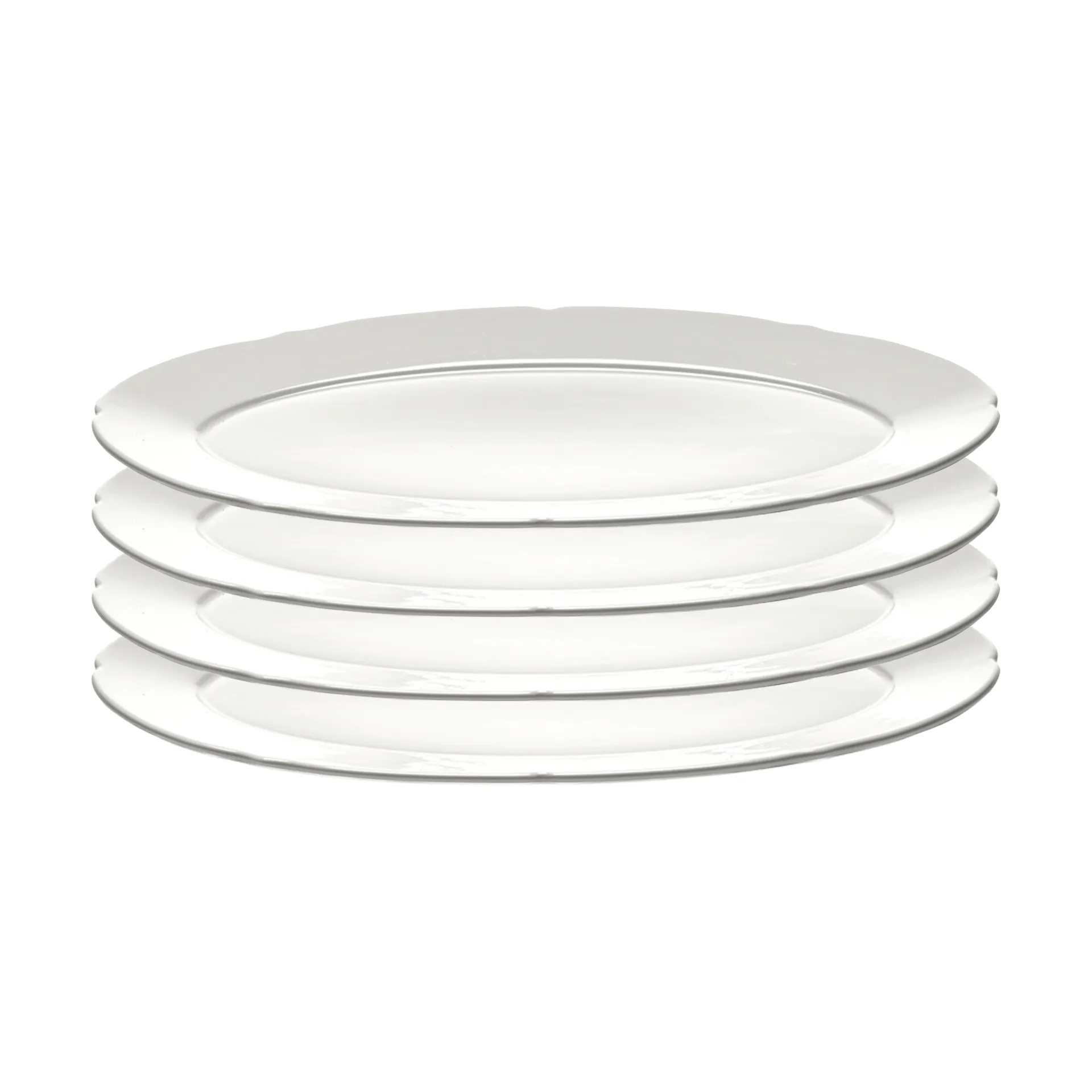 Silhouette oval plate M 15x24.5 cm 4-pack, White Serax