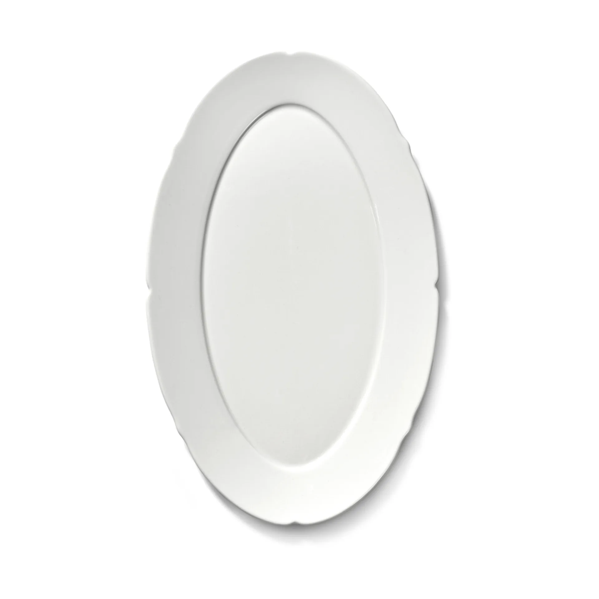 Silhouette oval plate M 15x24.5 cm 4-pack, White Serax