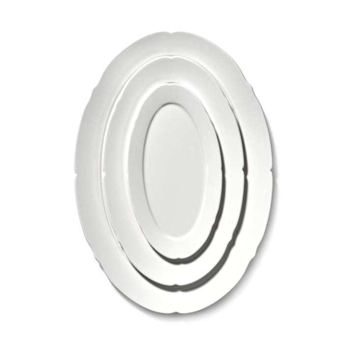 Silhouette oval plate S 10x18.5 cm, White Serax