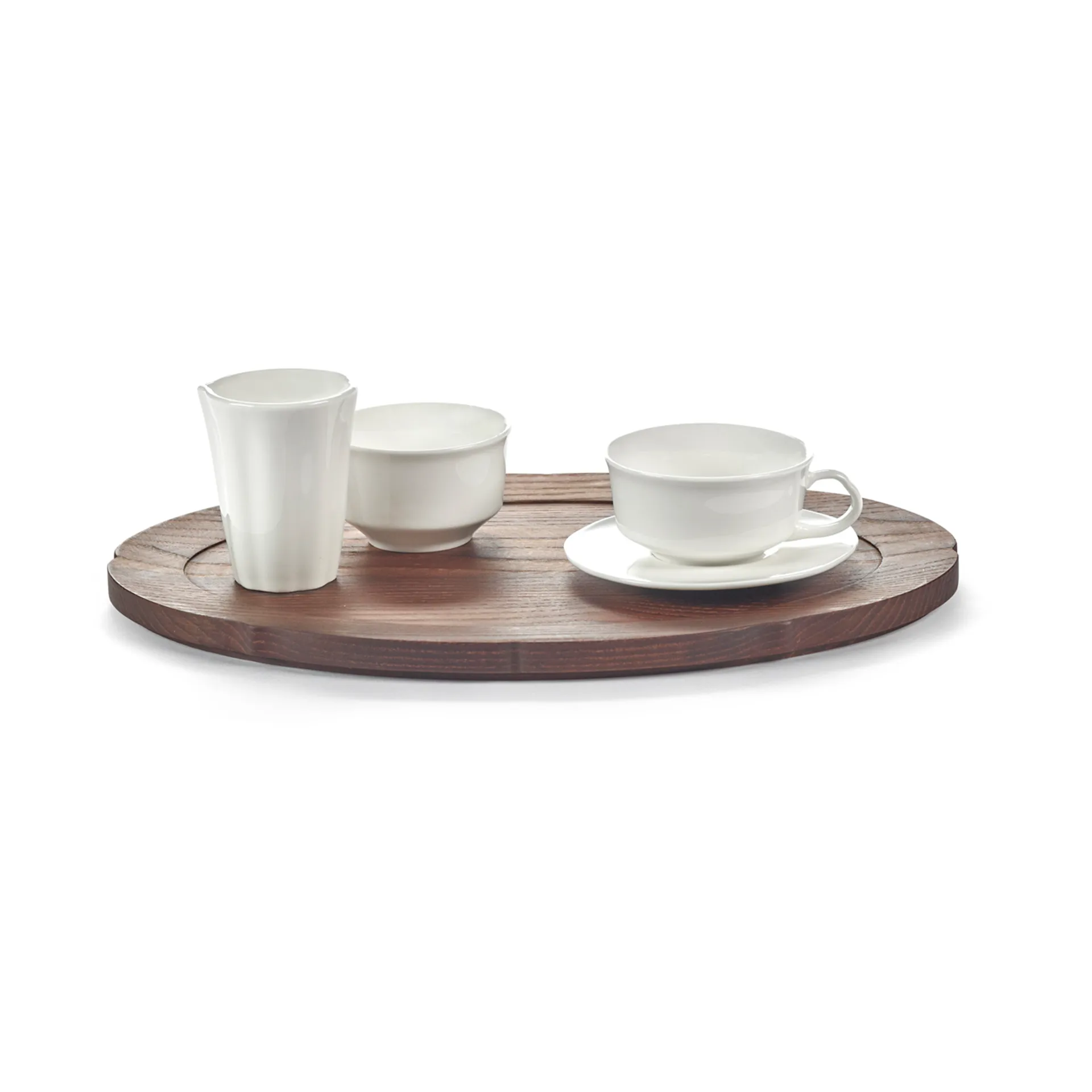 Silhouette oval tray 21x30 cm, Ash Serax