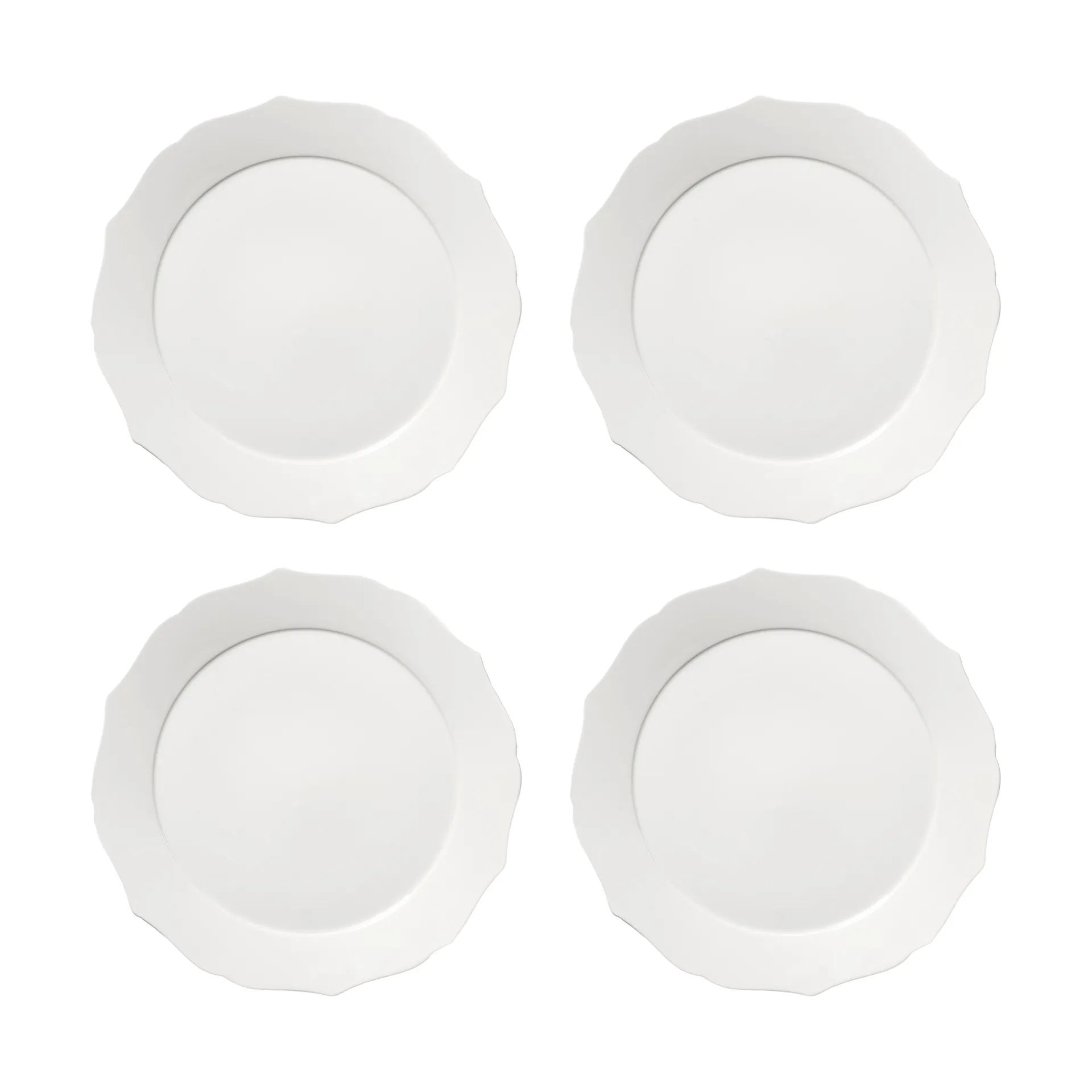 Silhouette plate L Ø26 cm 4-pack, White Serax