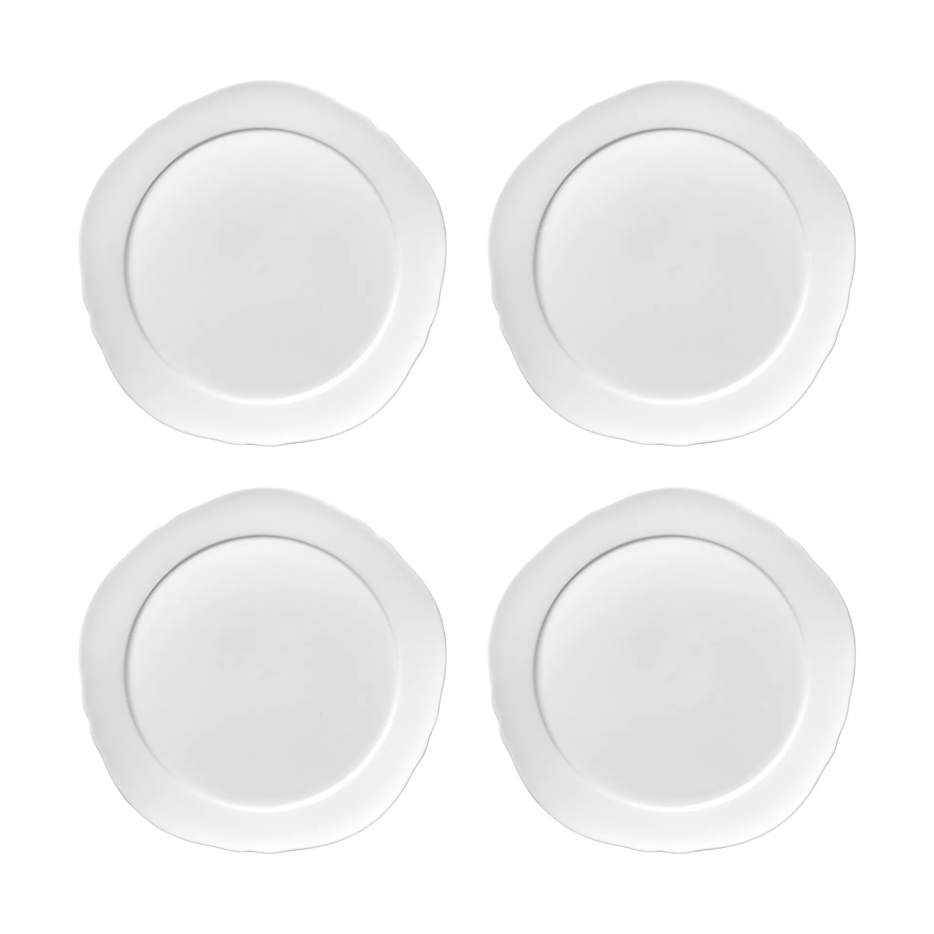 Silhouette plate M Ø23.5 cm 4-pack, White Serax