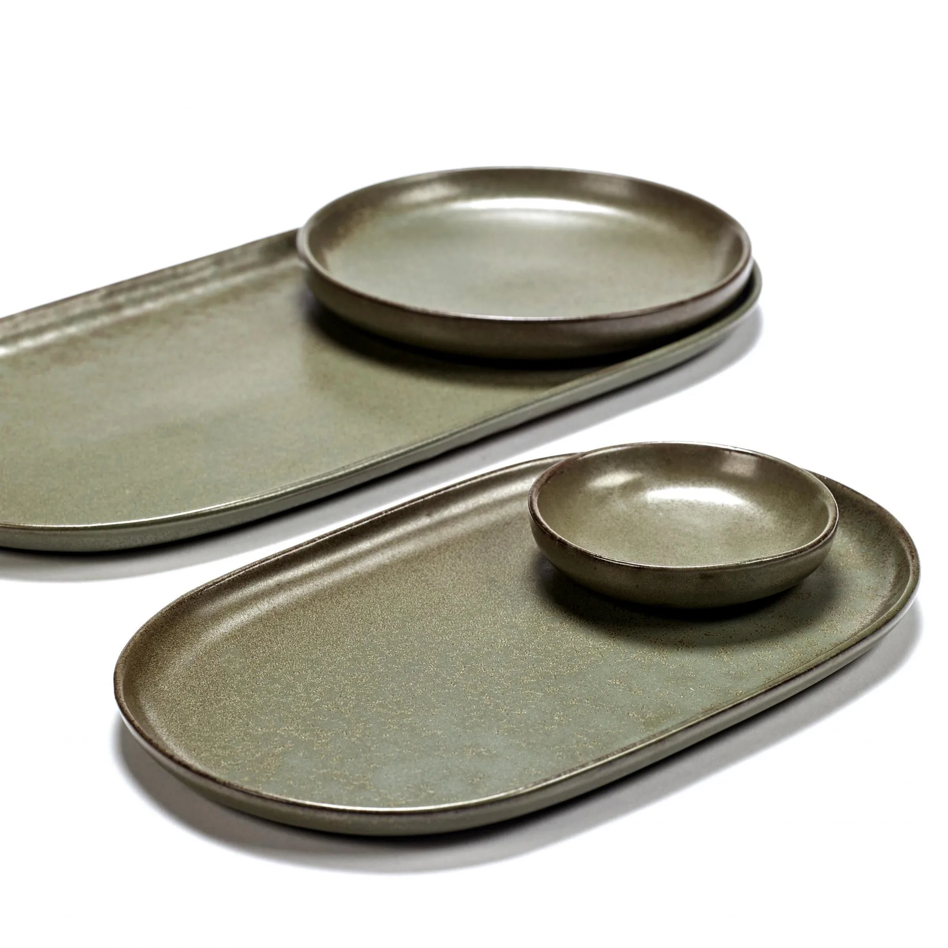 Surface tapas plate 15x25 cm, camogreen Serax