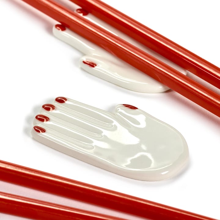 Table Nomade chop sticks with holder 6 pieces, red Serax