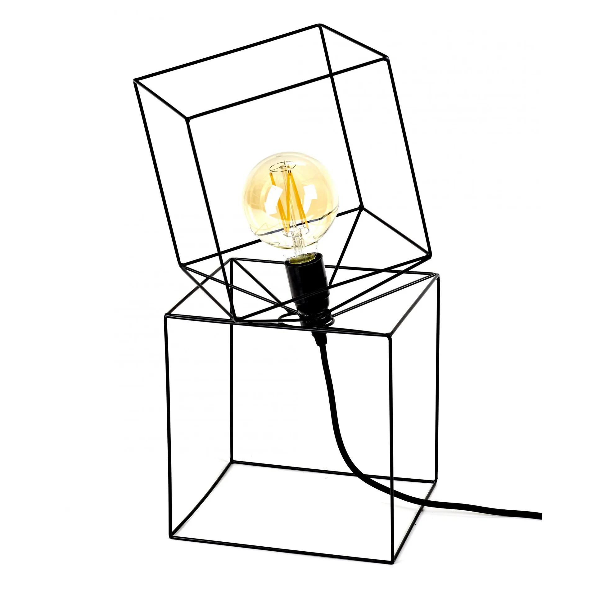 Trompe l'oeil table lamp, black Serax