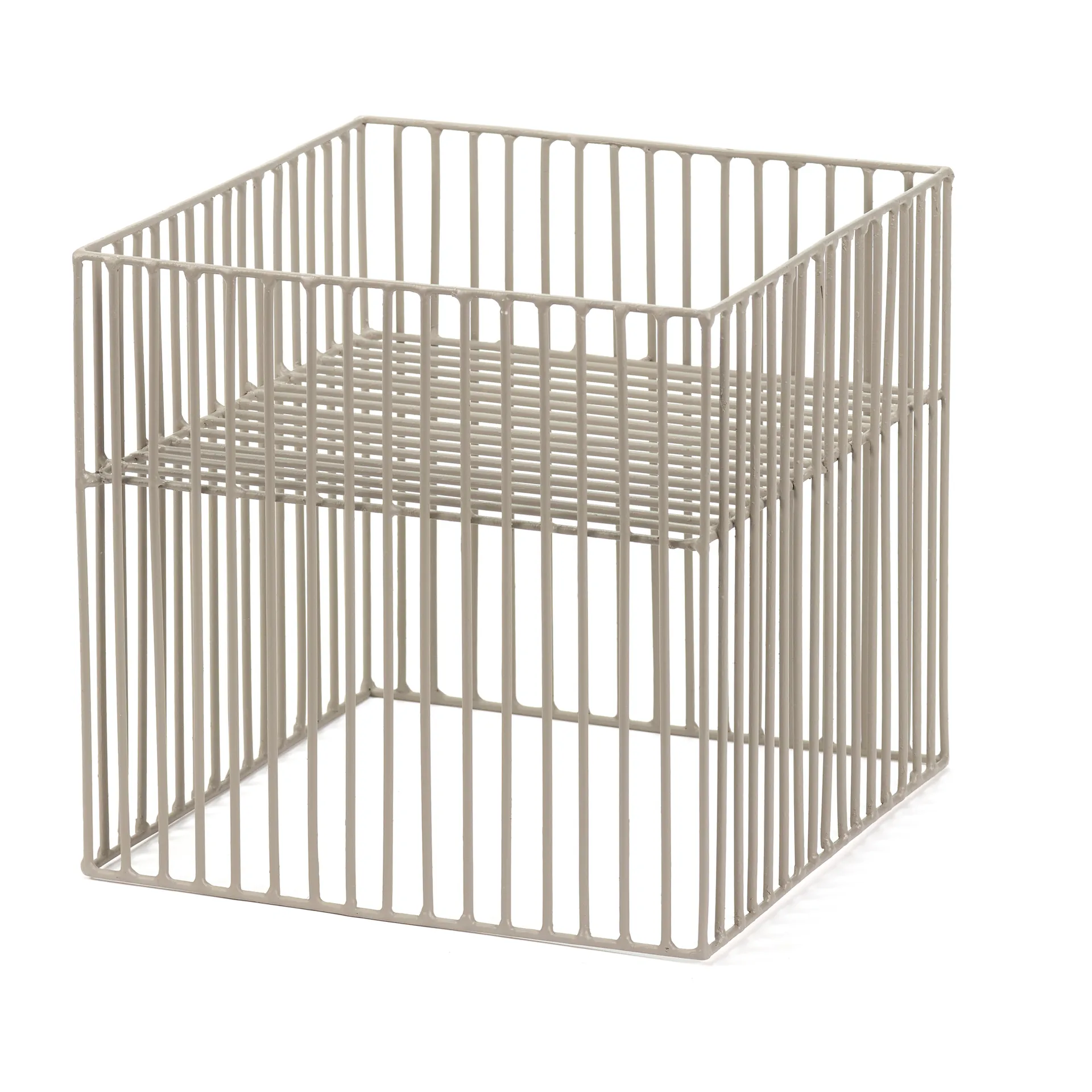 Turn basket square 22x22 cm, Grey Serax
