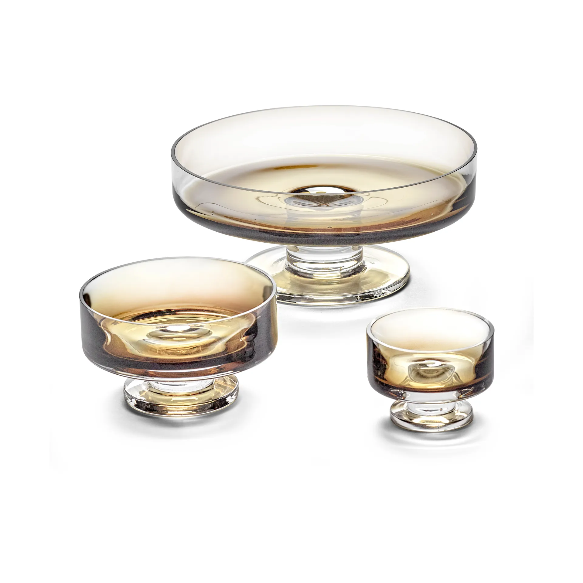 Zuma low footed bowl M Ø13.6 cm, Amber Serax