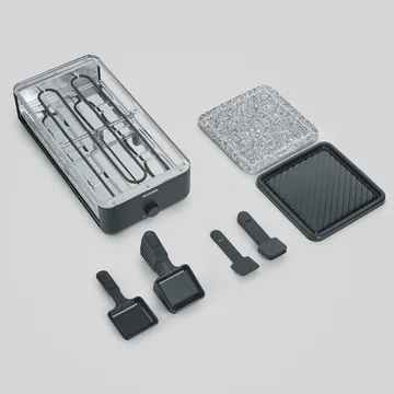 Black Line Raclette grill and stone plate RG 2366 - 16 pieces - Severin
