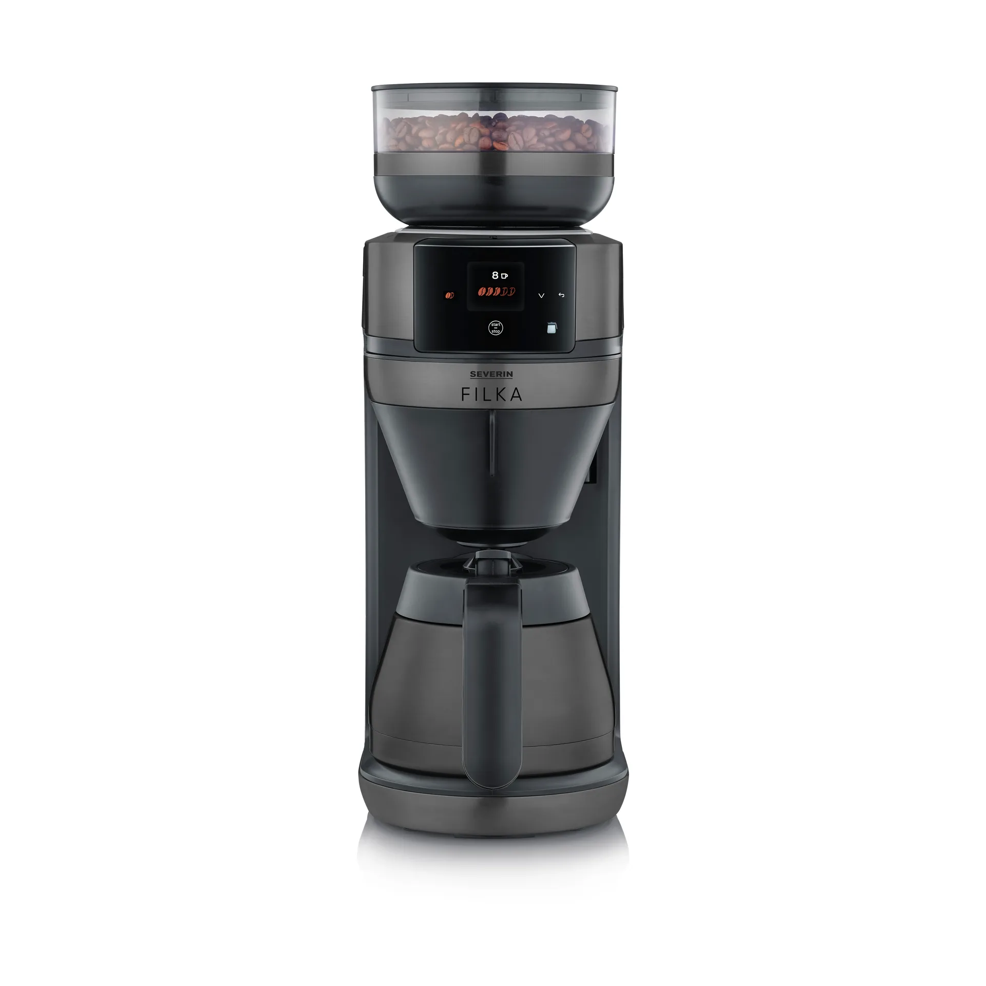 FILKA 2.0 KA 4854 fully automatic coffee maker, Dark Inox, thermos Severin