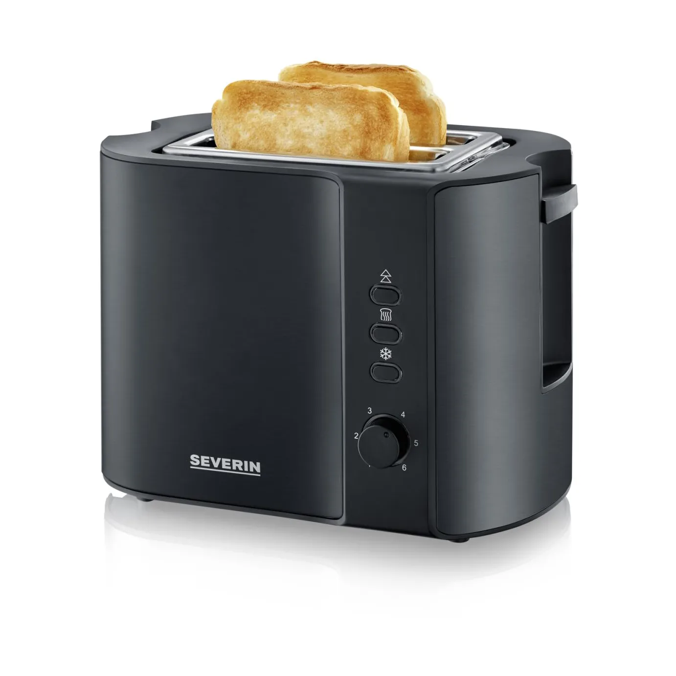 Severin AT 9552 toaster 2 slices, Matte black Severin