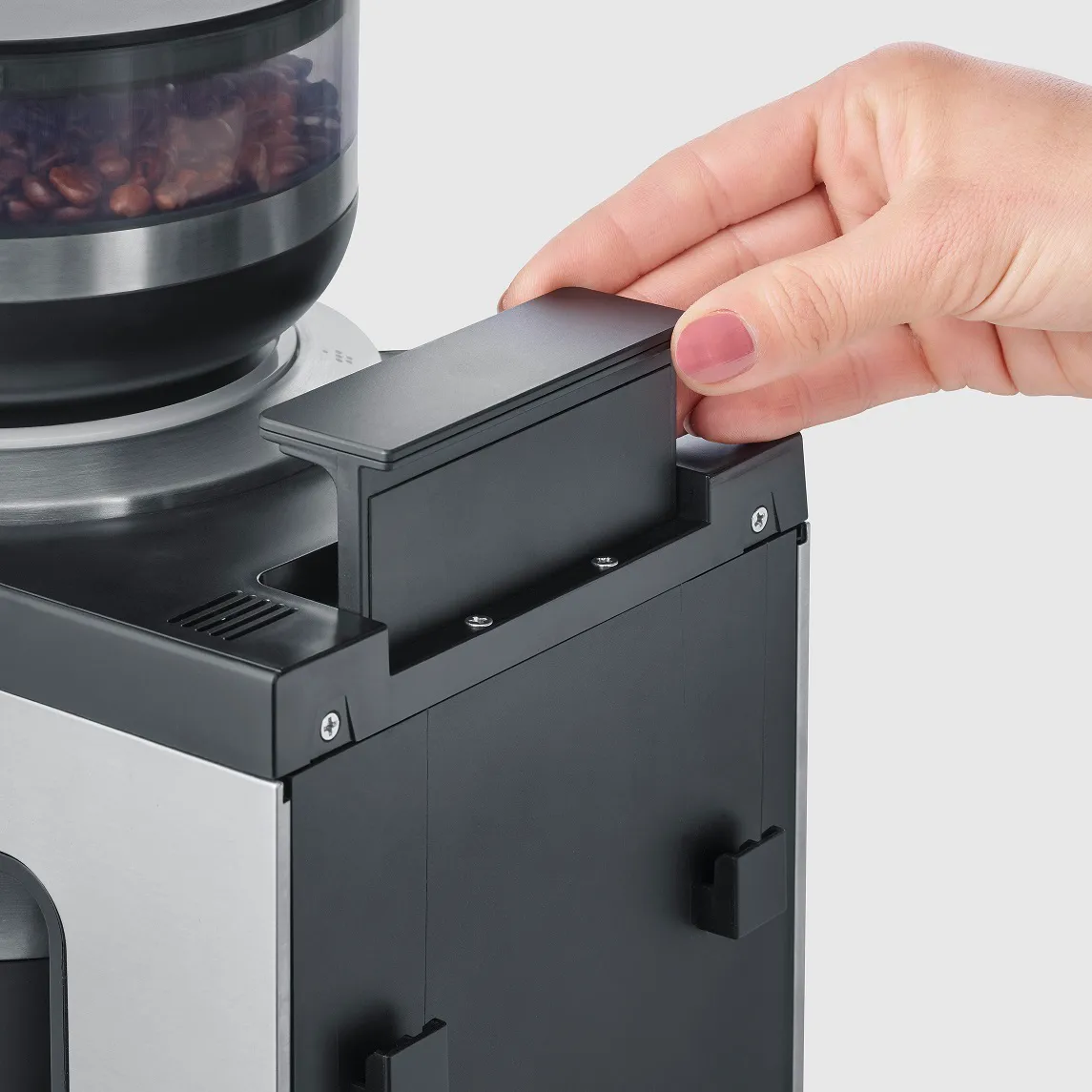 Severin KA 4851 FILKA fully automatic coffee maker, Brushed steel-black Severin