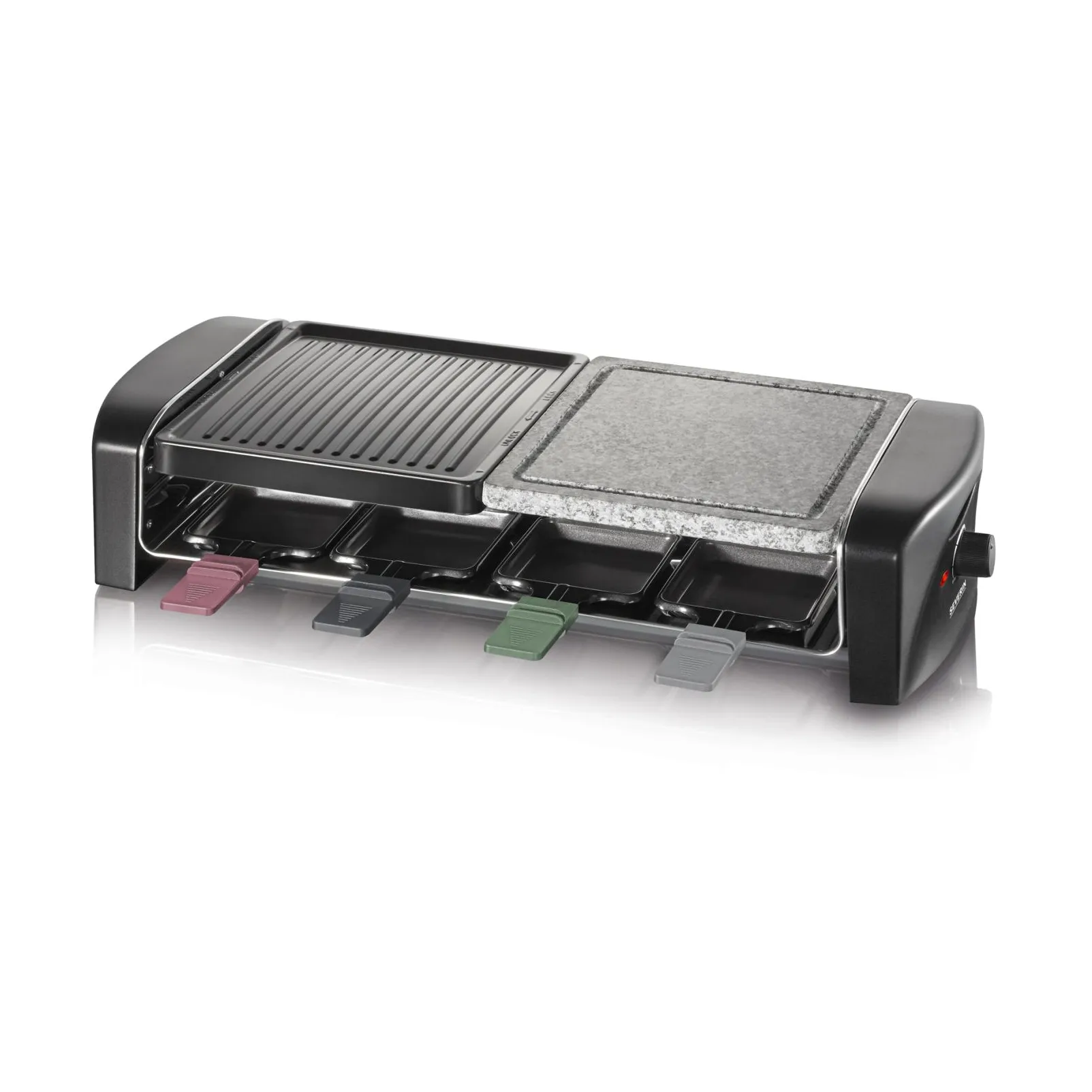 Severin RG 9645 Raclette Combo Basic 8 Pans, Black Severin