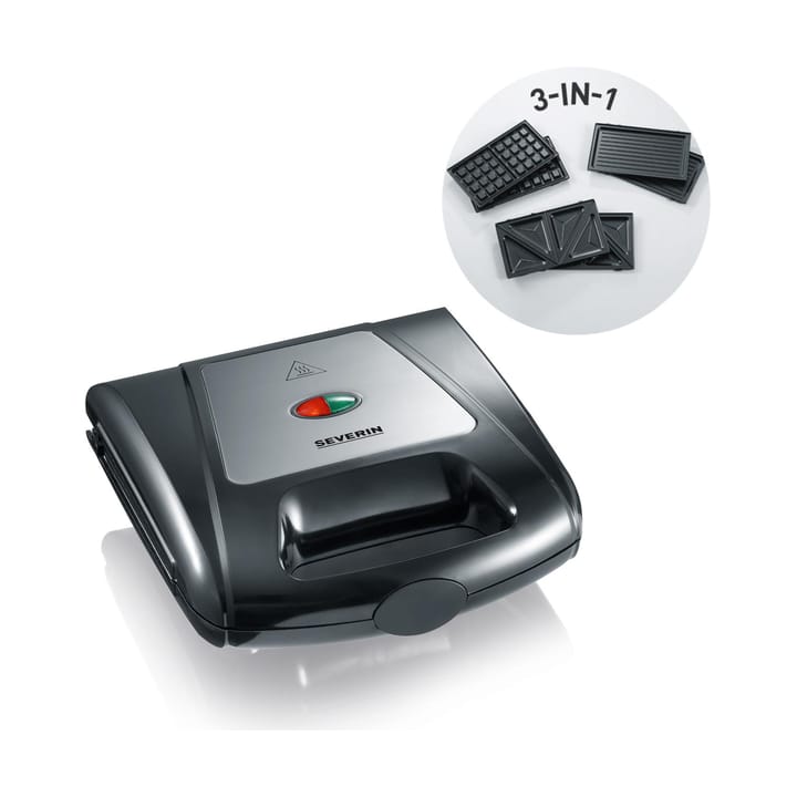 Severin SA 2968 Sandwich Grill Multi 3 in 1 - Black - Severin