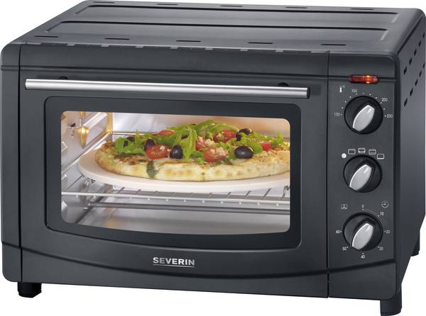 Severin TO 2068 mini oven with pizza stone 20 L - Black - Severin