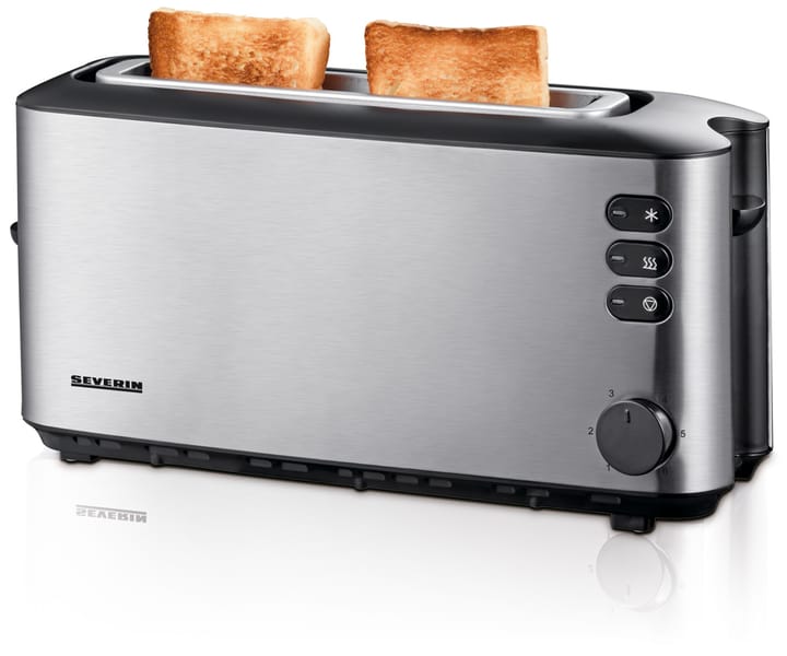 Severin toaster 2 slices, Brushed steel-black Severin