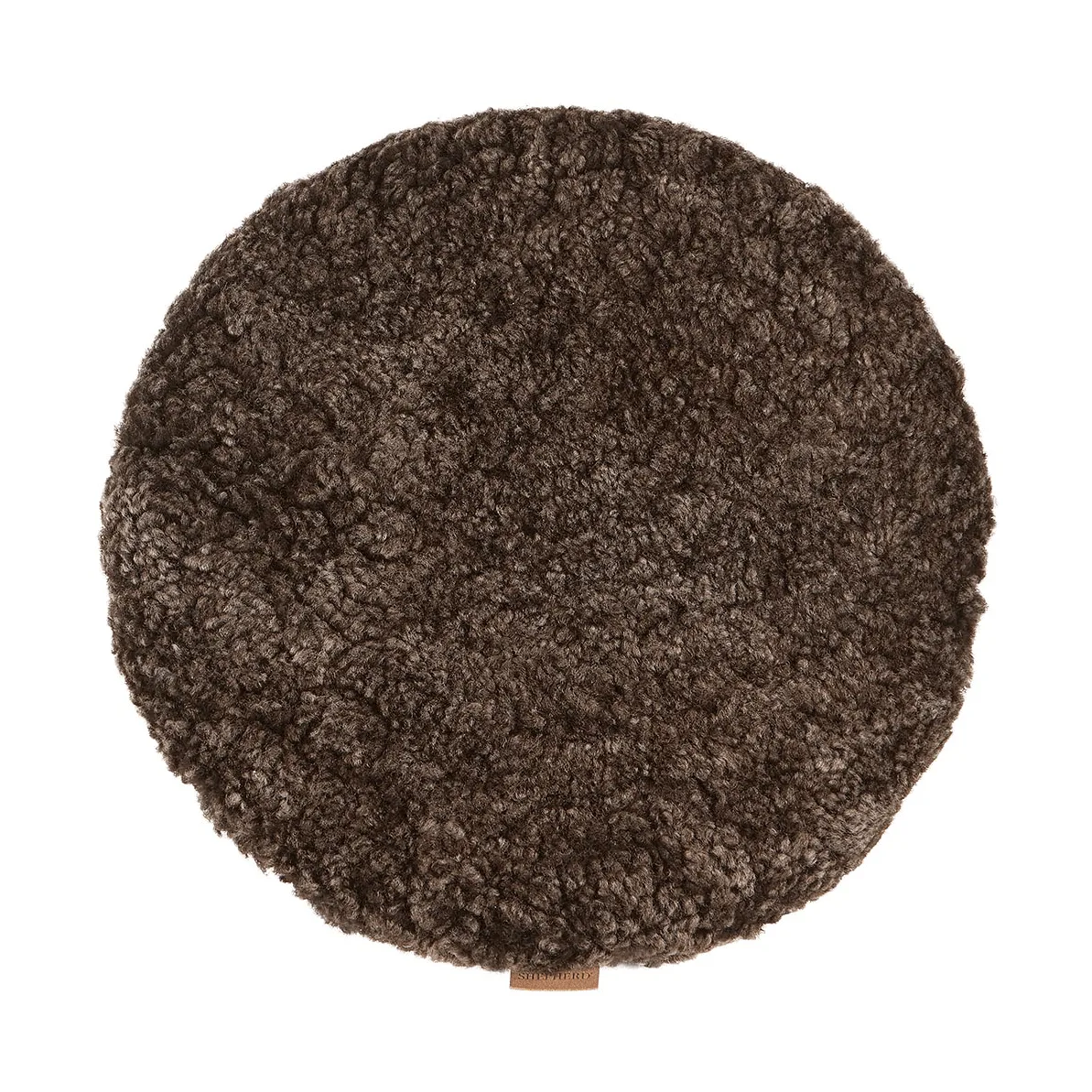 Jill padded chair cushion, Cappuccino (brown), Ø36 cm Shepherd of Sweden