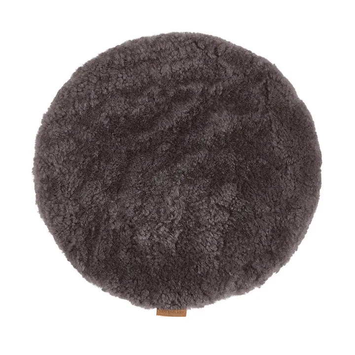 Jill padded chair cushion - Carbon (grey), Ø36 cm - Shepherd of Sweden