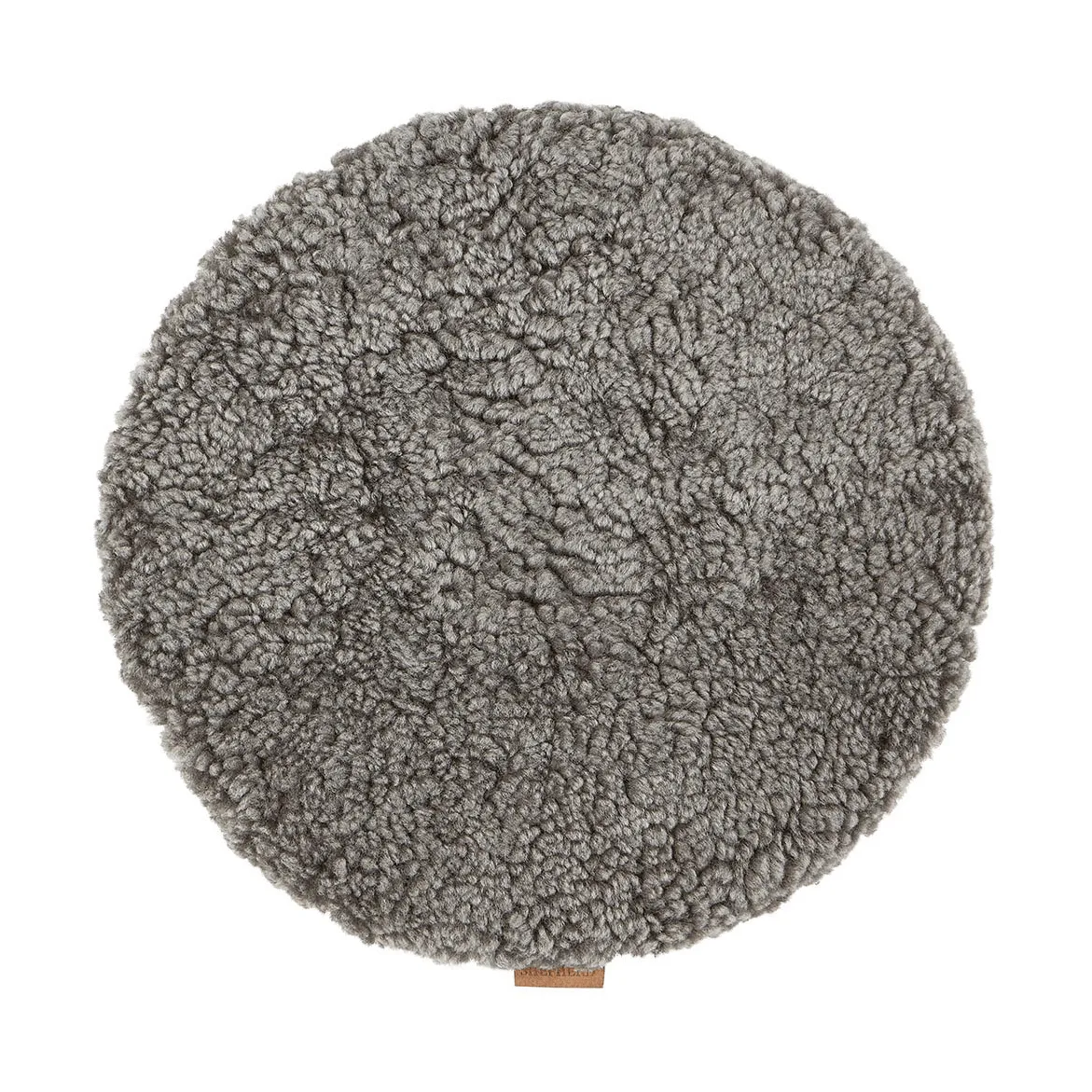 Jill padded chair cushion, Grey graphite (grey), Ø36 cm Shepherd of Sweden