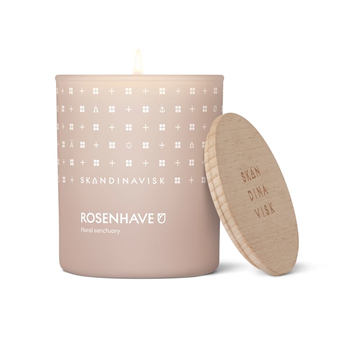 Rosenhave scented candle with lid, 200 g Skandinavisk