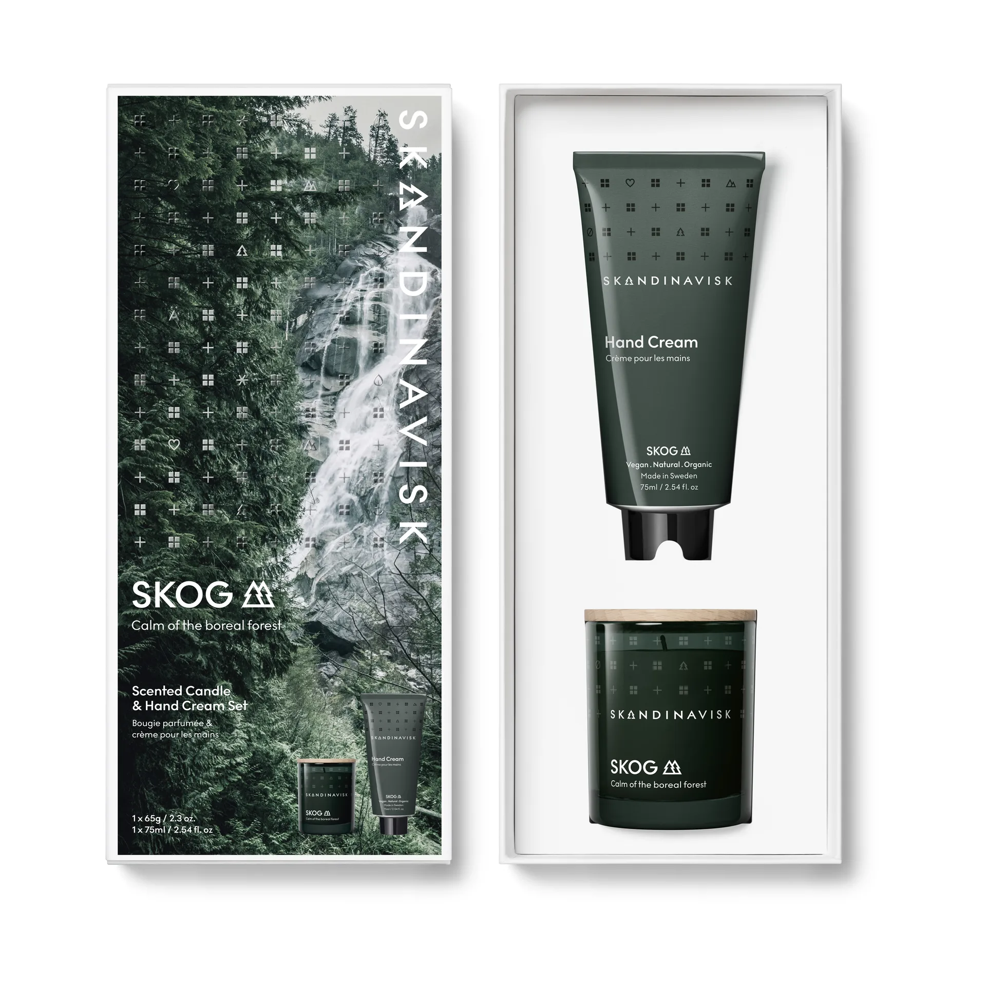 SKOG scented candle & hand cream, 65 g + 75 ml Skandinavisk