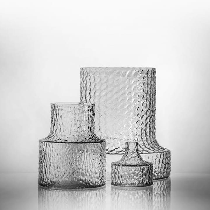 Kolonn vase structured, 20 cm Skrufs Glasbruk
