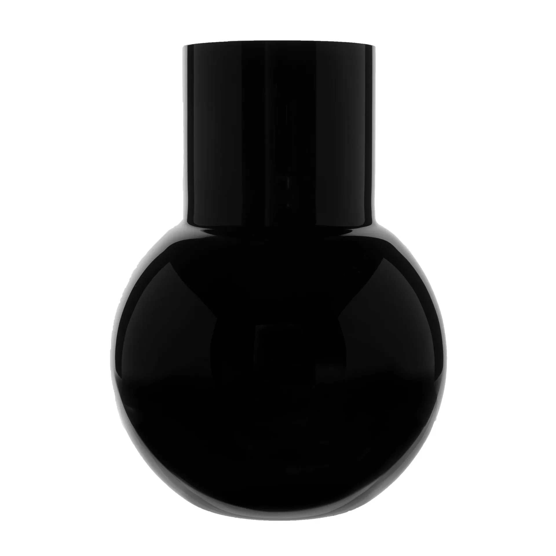 Pallo vase, Black 20 cm Skrufs Glasbruk