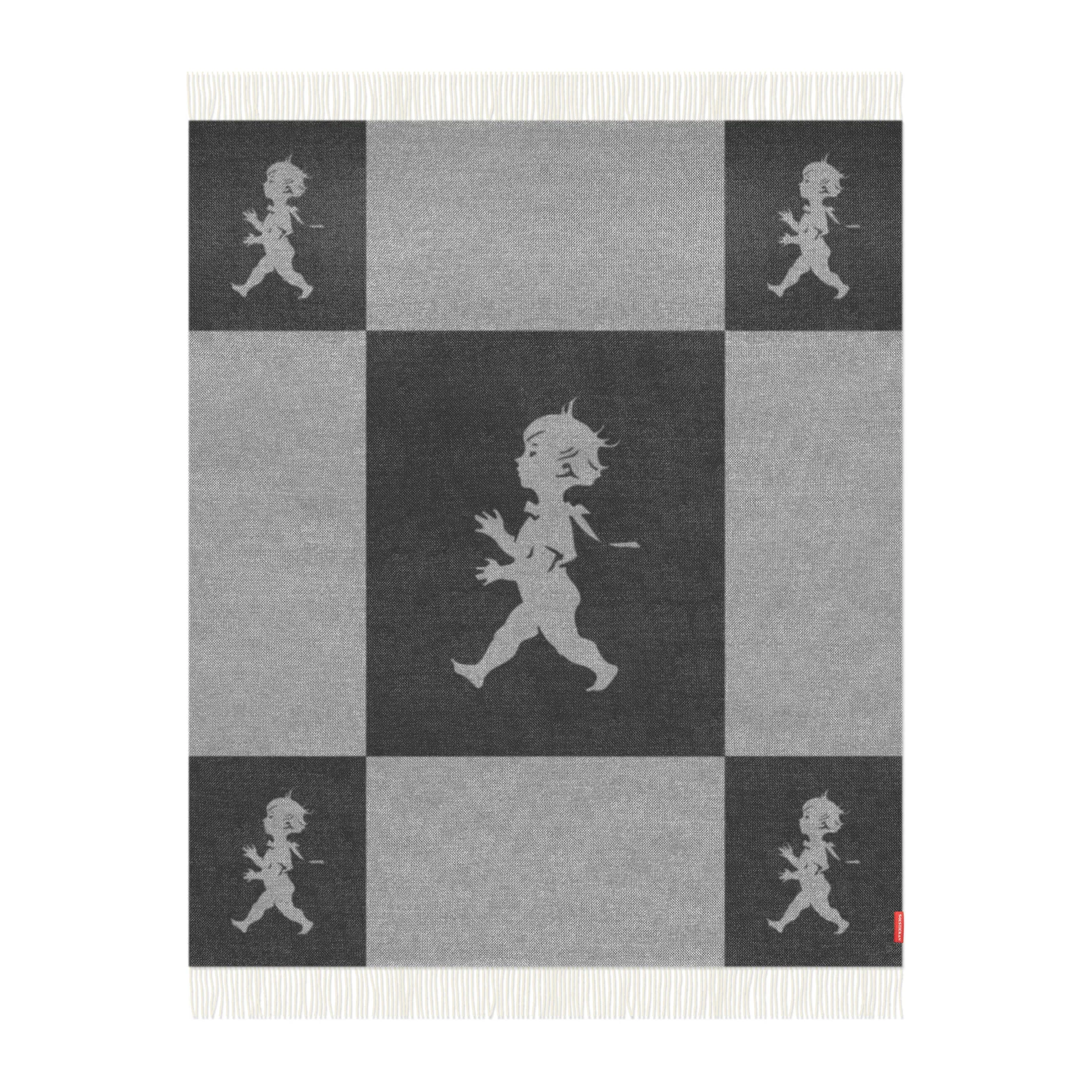 Solstickan blanket merino wool 130x170 cm, Anthracite grey Solstickan Design