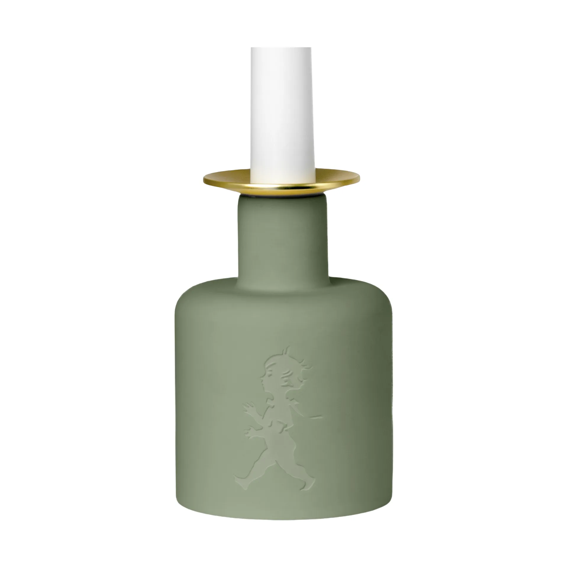 Solstickan ceramic candle holder, Green Solstickan Design