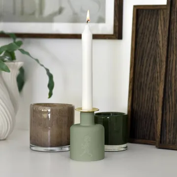 Solstickan ceramic candle holder - Green - Solstickan Design