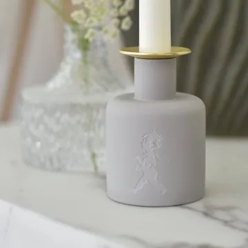 Solstickan ceramic candle holder - Light grey - Solstickan Design