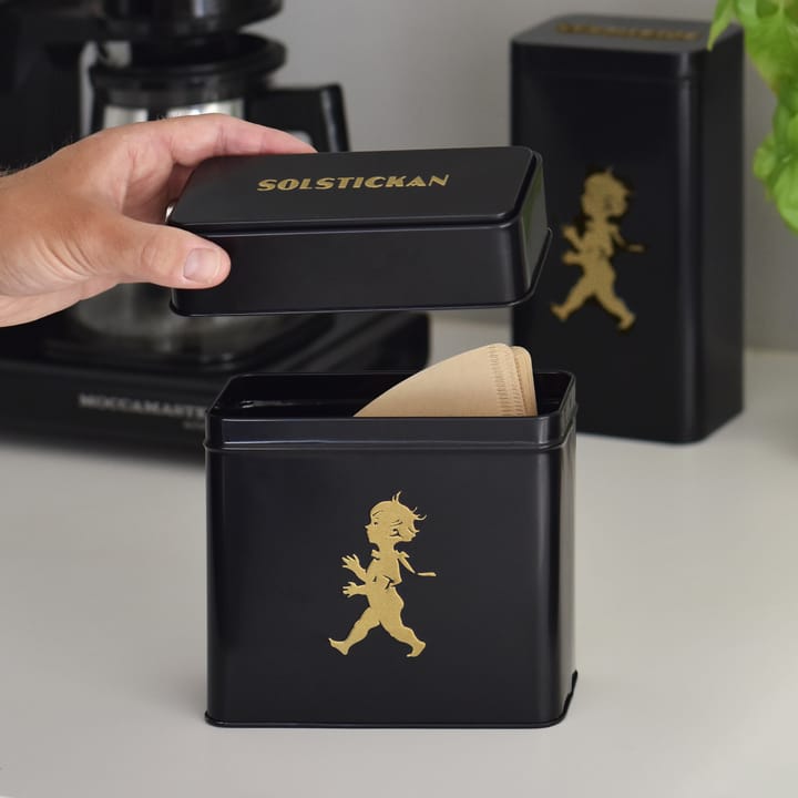 Solstickan coffee filter jar 15.4x17 cm, Black-gold Solstickan Design