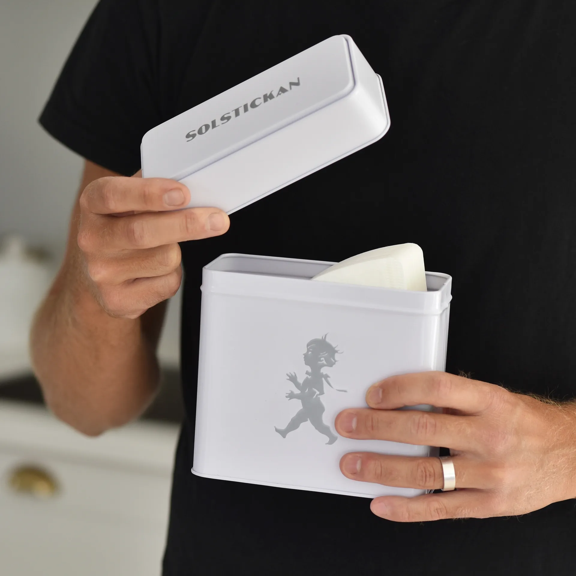 Solstickan coffee filter jar 15.4x17 cm, White Solstickan Design