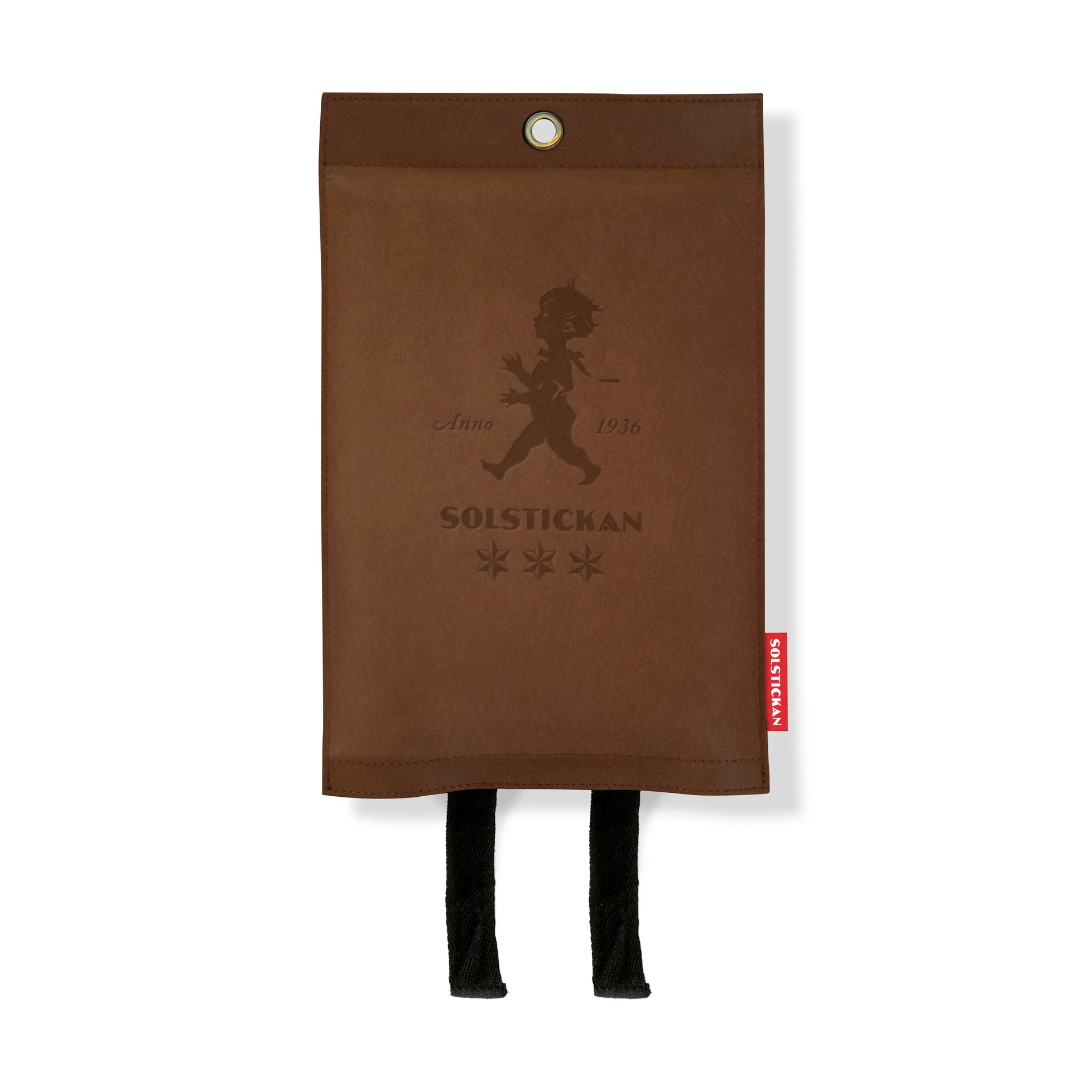 Solstickan fire blanket leather 120x120 cm, Dark leather Solstickan Design