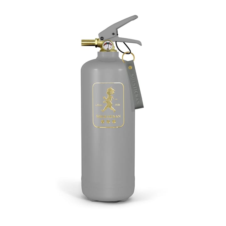 Solstickan fire extinguisher 2 kg, Design Edition grey-gold Solstickan Design