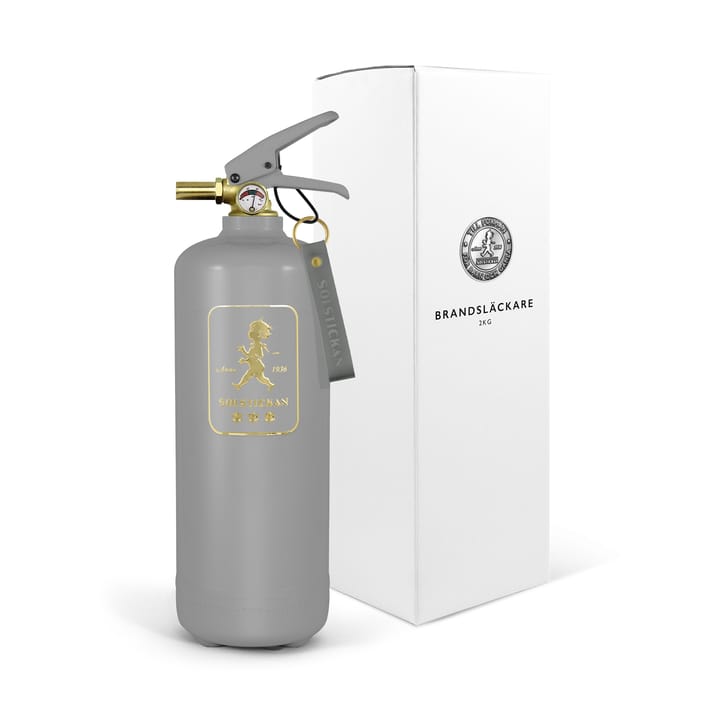 Solstickan fire extinguisher 2 kg, Design Edition grey-gold Solstickan Design