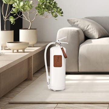 Solstickan fire extinguisher 6 kg - White-dark brown leather - Solstickan Design