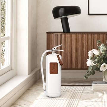 Solstickan fire extinguisher 6 kg - White-dark brown leather - Solstickan Design