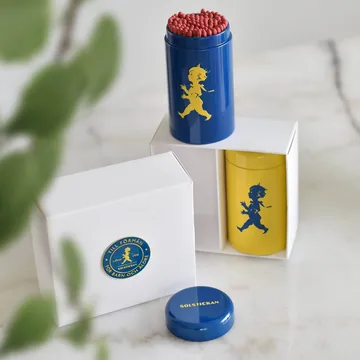 Solstickan match tube 2-pack gift box - Yellow, blue - Solstickan Design