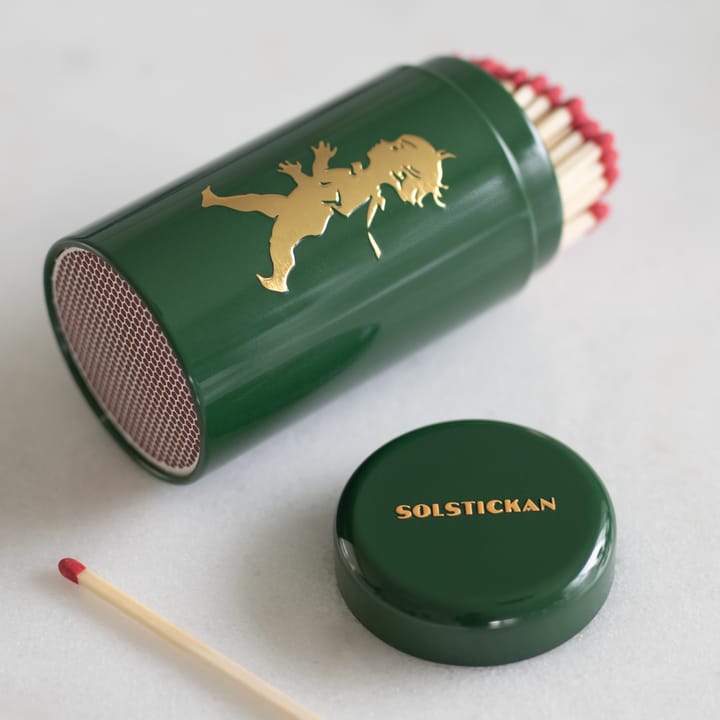 Solstickan matchstick tube 100 pack, Green-gold Solstickan Design