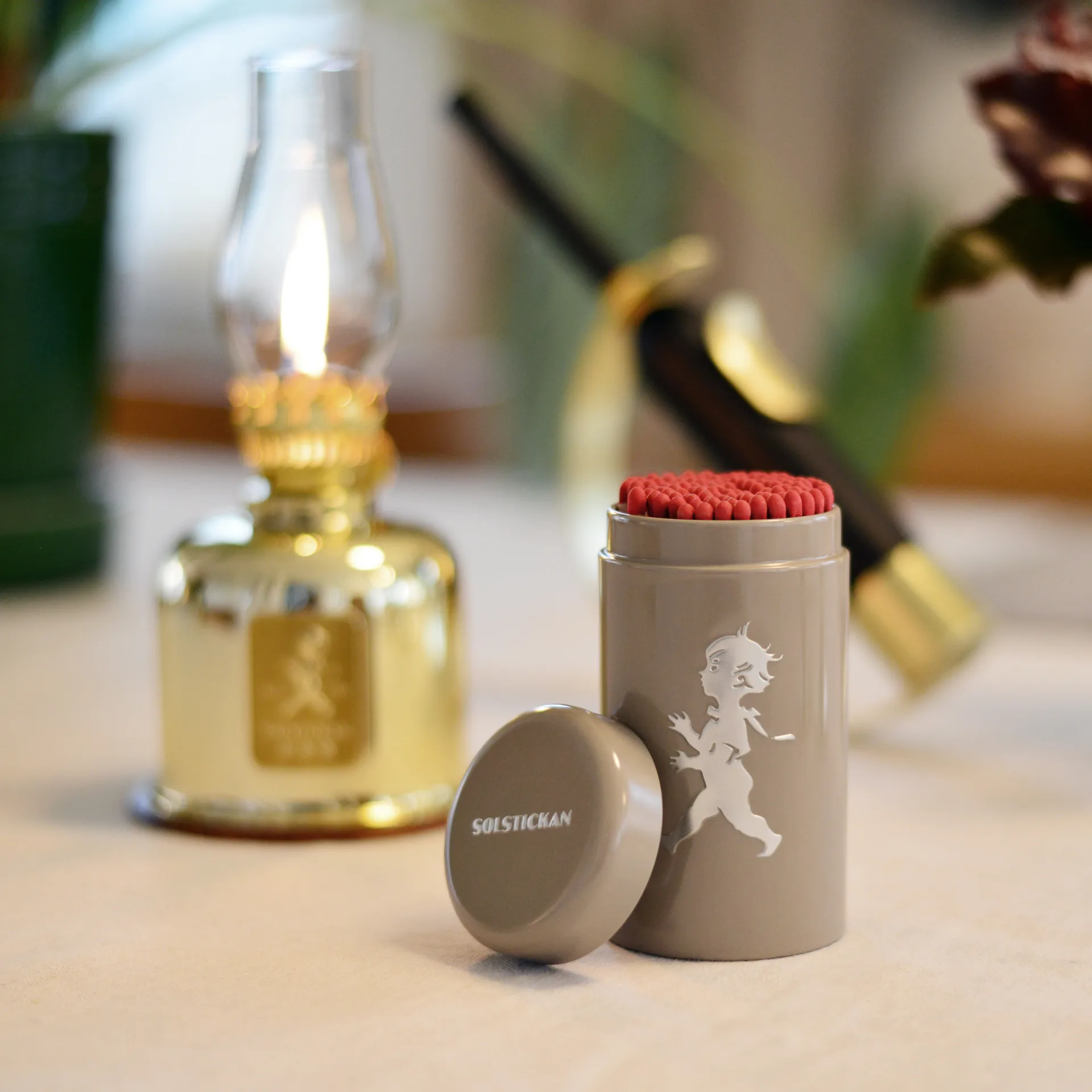 Solstickan matchstick tube 100 pack, Sand Solstickan Design