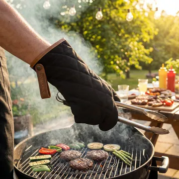 Solstickan oven glove canvas - Black - Solstickan Design
