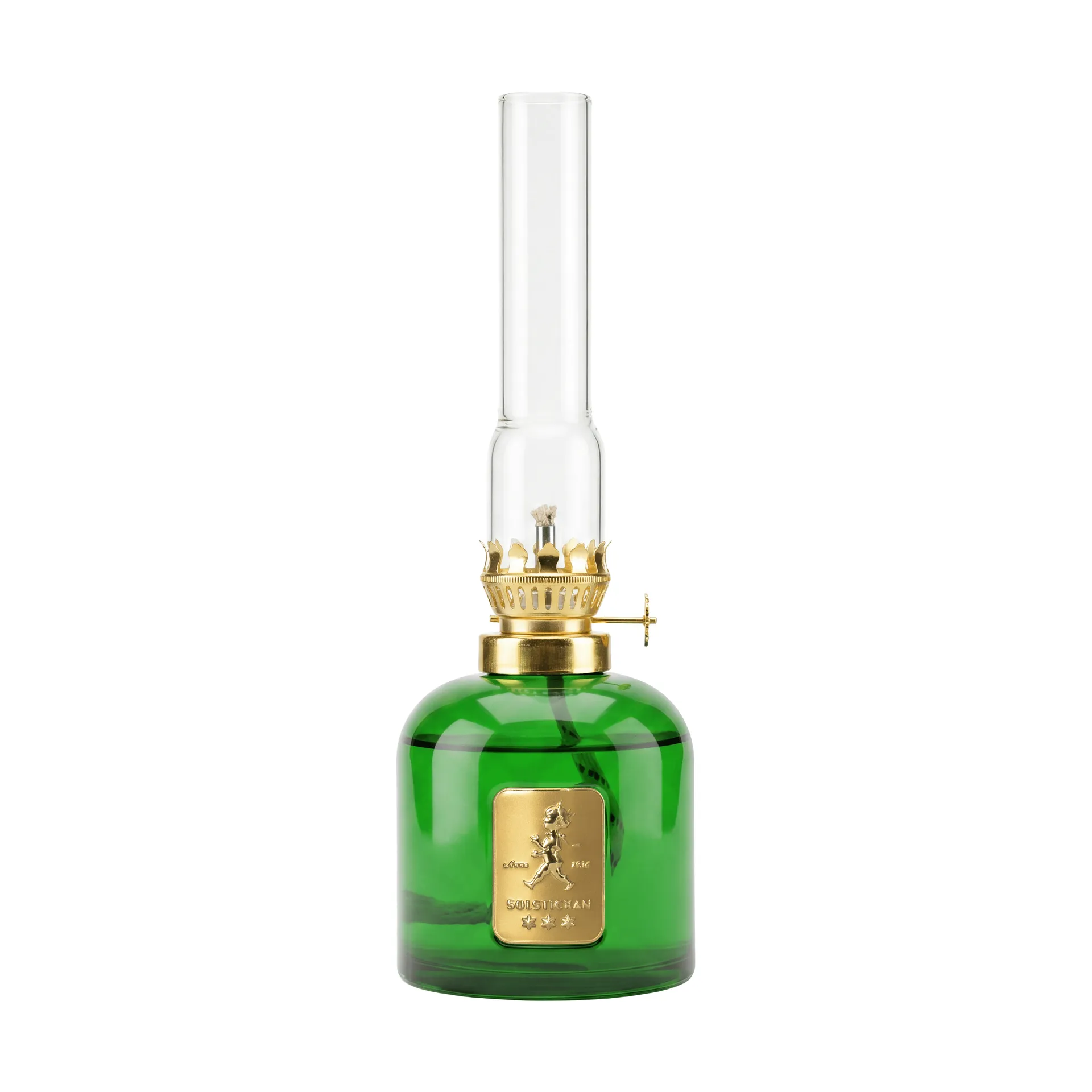 Solstickan paraffin lamp, Green, Ø8x24 cm Solstickan Design