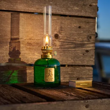 Solstickan paraffin lamp - Green, Ø8x24 cm - Solstickan Design