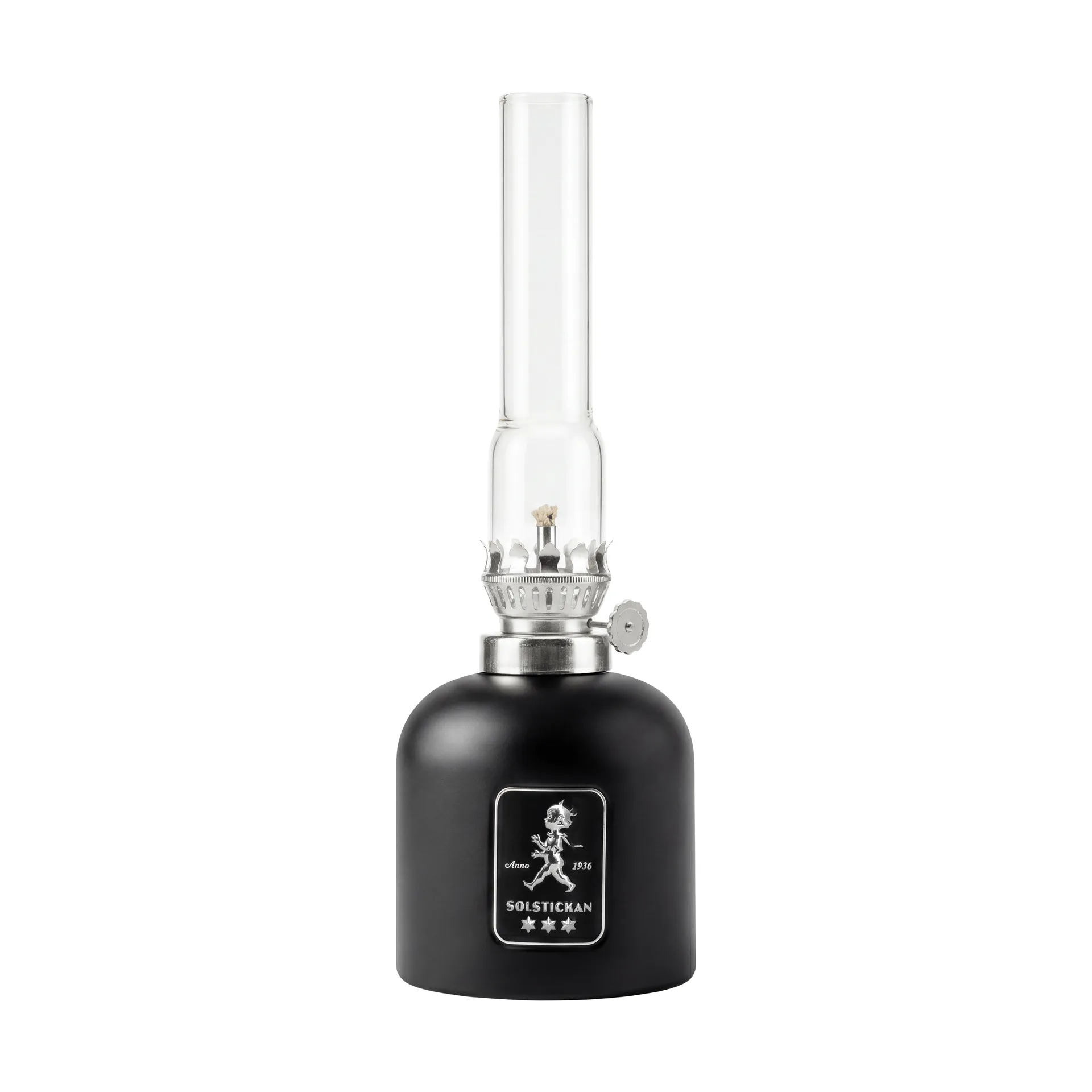 Solstickan paraffin lamp, Matt black, Ø8x24 cm Solstickan Design