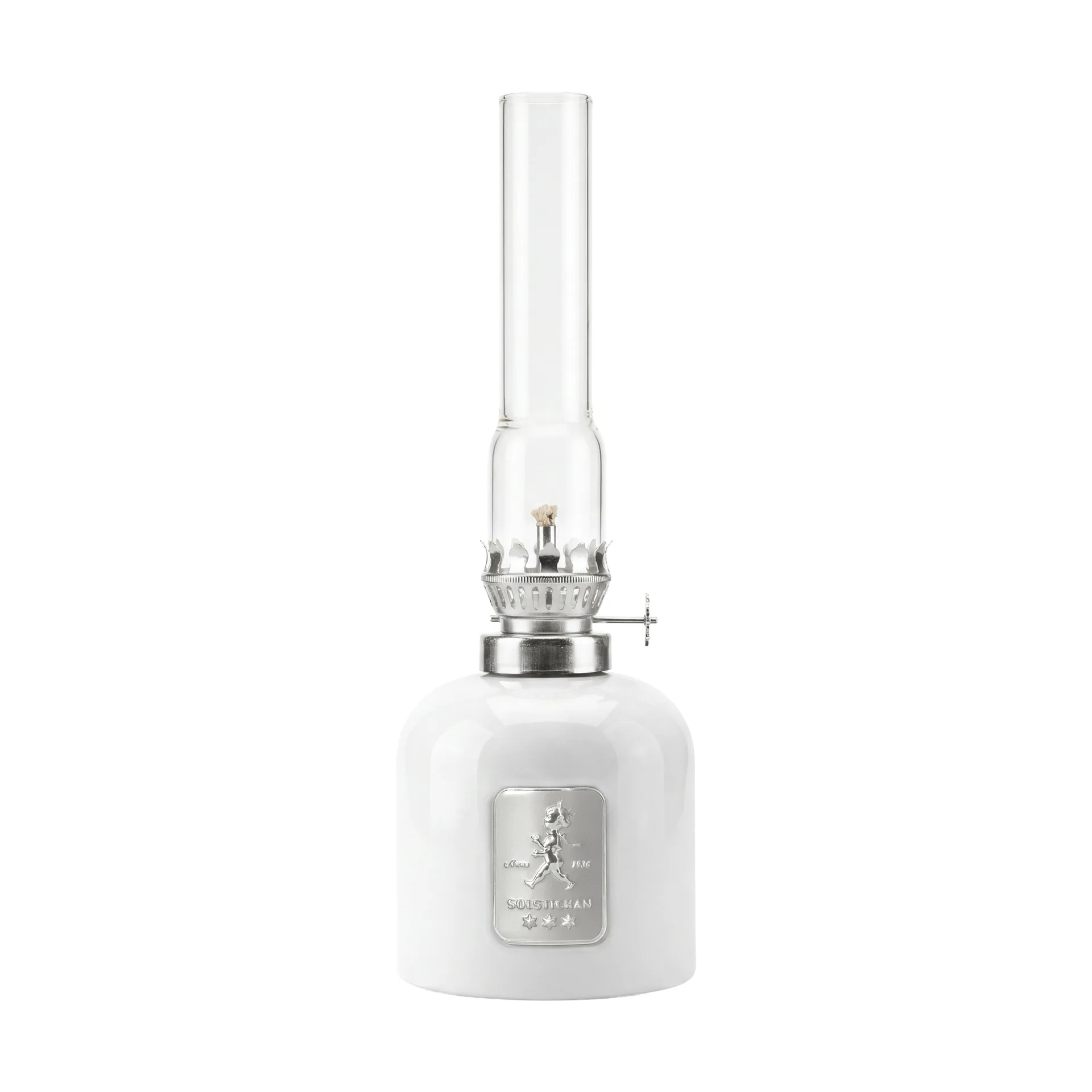 Solstickan paraffin lamp, White, Ø8x24 cm Solstickan Design