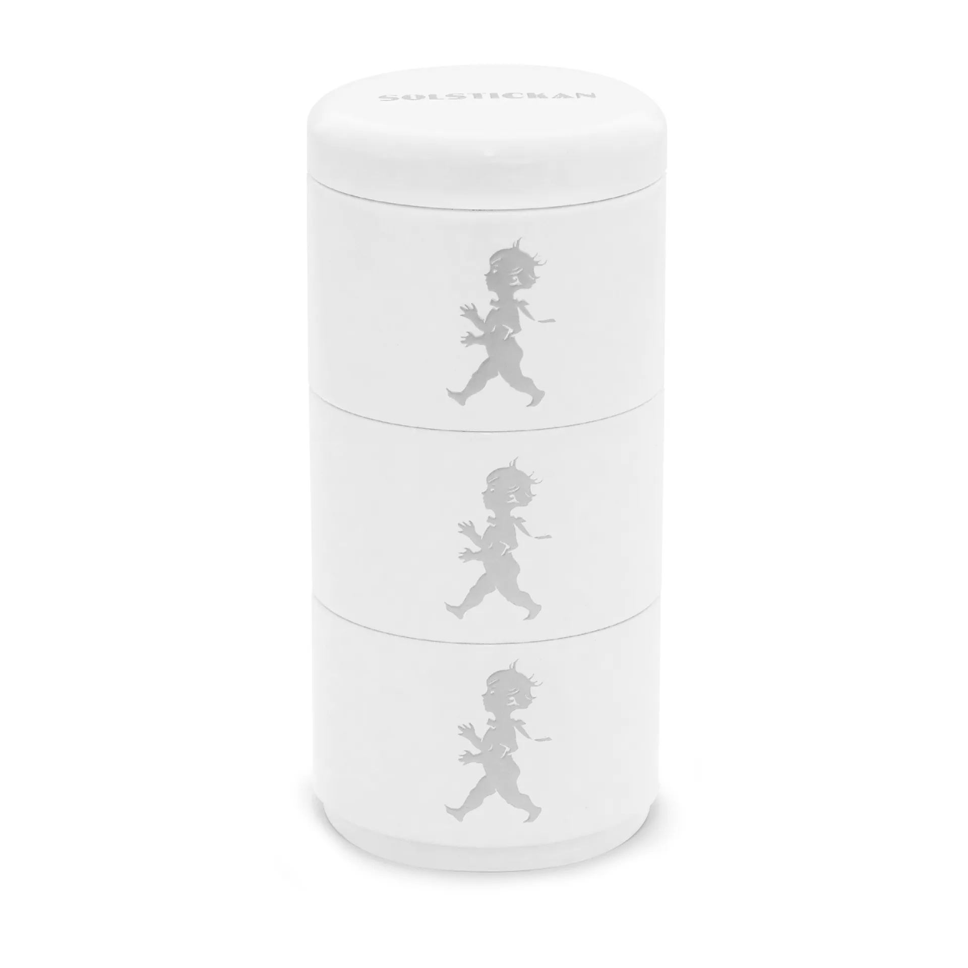 Solstickan storage jar three pieces 8.5 cm, White Solstickan Design