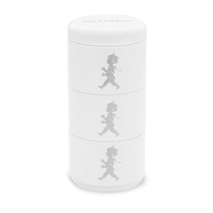 Solstickan storage jar three pieces 8.5 cm, White Solstickan Design