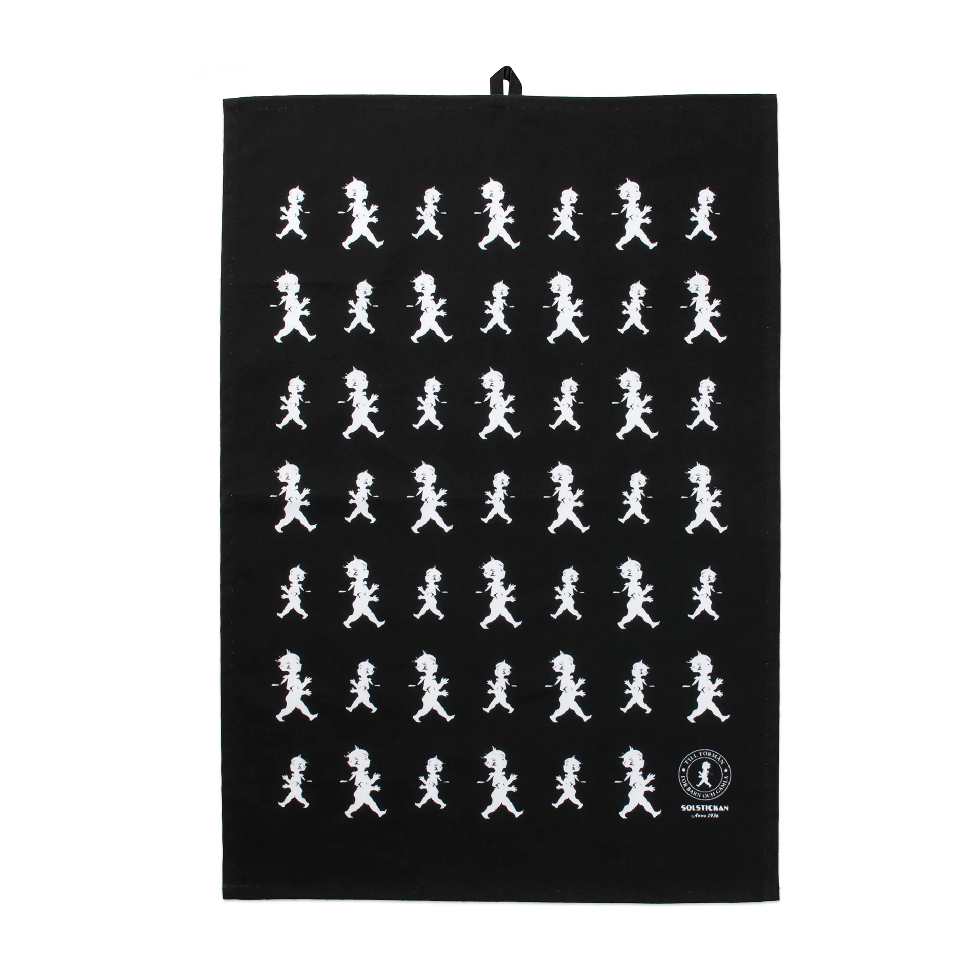 Solstickan tea towel 50x70 cm, White-black Solstickan Design